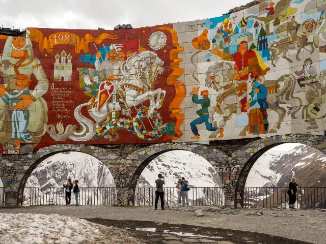 Friendship Monument Military Highway Kazbegi